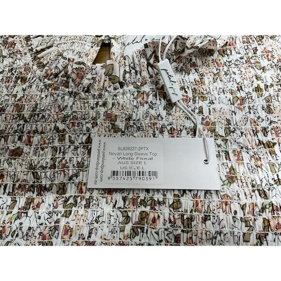 NWT Petal & Pup Long Sleeve Novah Cropped Floral Top Size Large - Picture 7 of 13